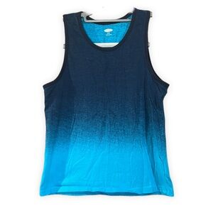 Old Navy tank top, boys medium (8), dark and light blues
